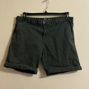 IZOD Shorts Men Waist 36 inseam 9.5 Gray Chino Cotton Classic Beach Preppy